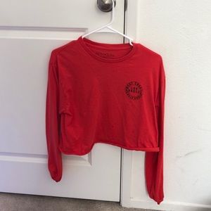 long sleeve crop top